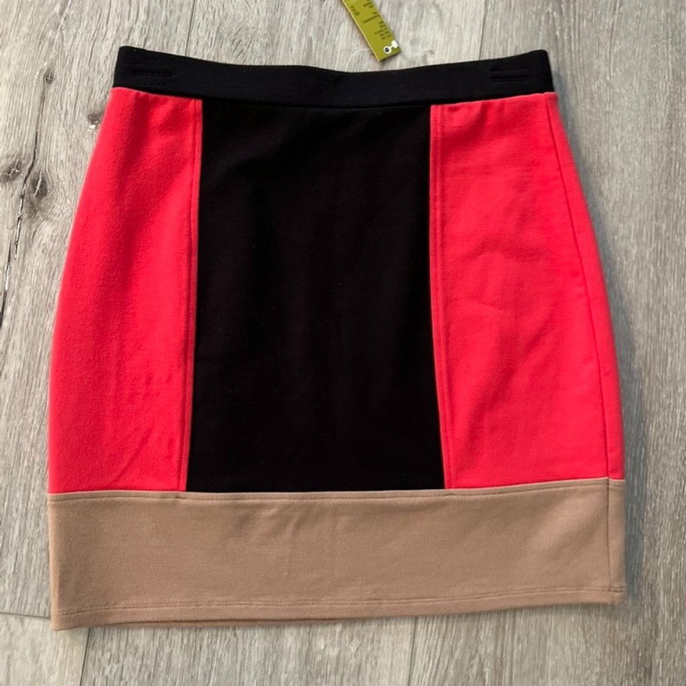 Gianni Bini Color Block Knit Skirt